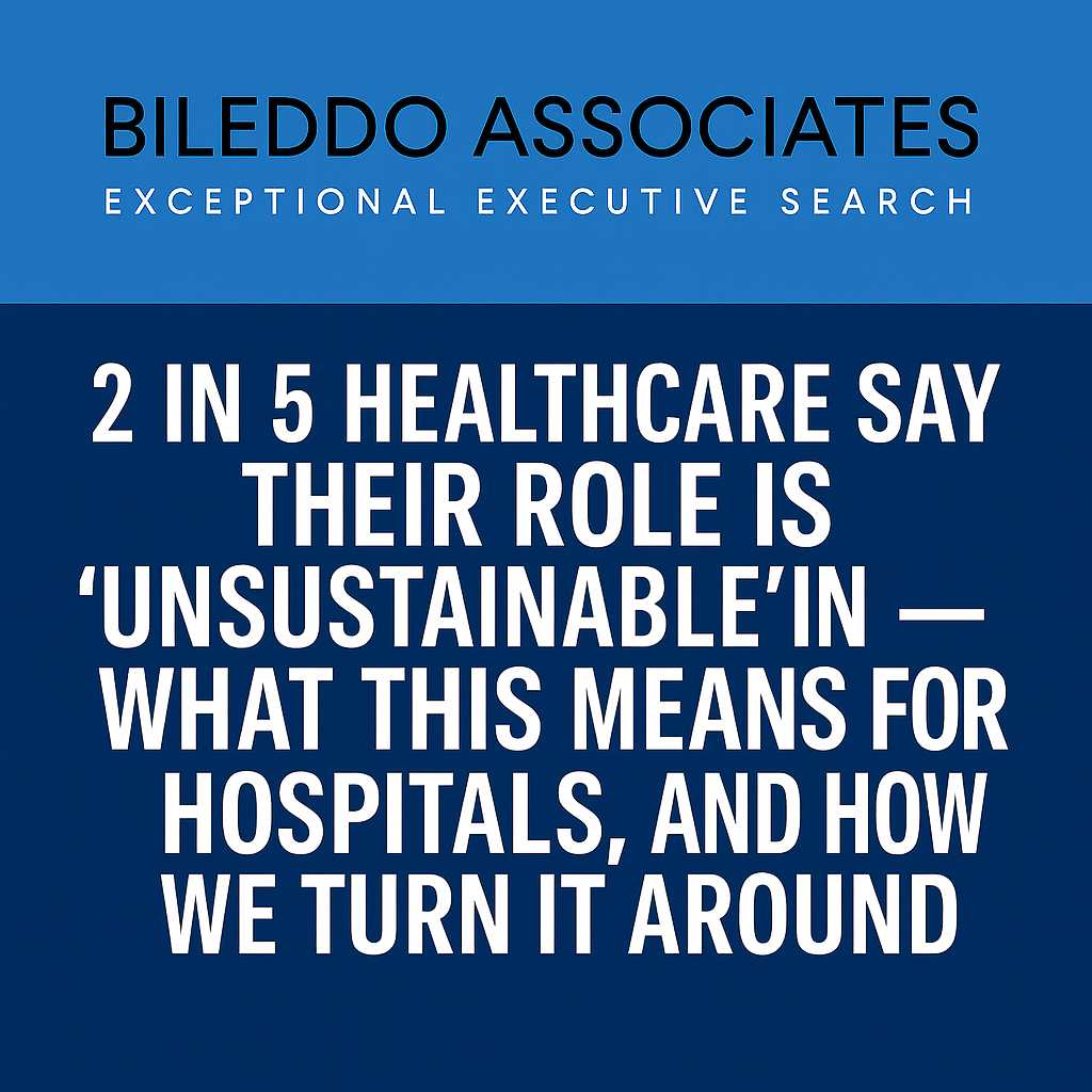 Healthcare’s Breaking Point: Why Sustainability — Not Staffing — Is the Real Crisis of 2025